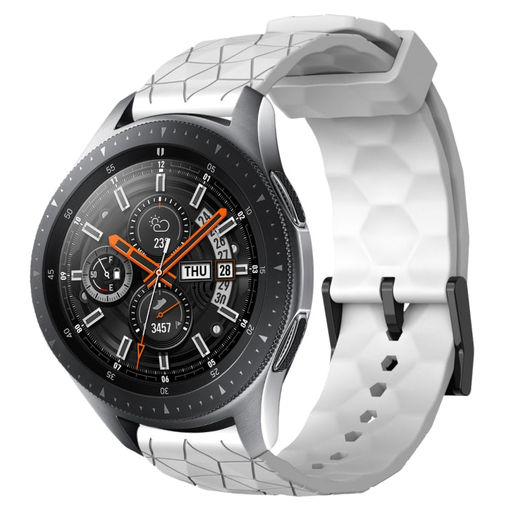 For Samsung Galaxy Watch 46mm 22mm Football Pattern Solid Color Silicone Watch Band