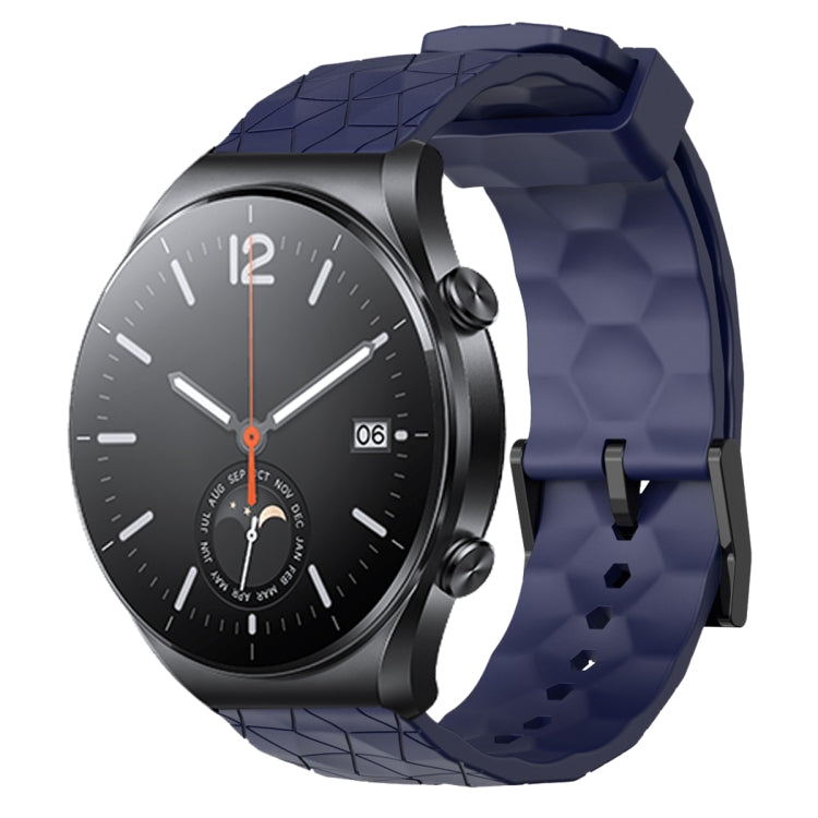 For Xiaomi MI Watch S1 22mm Football Pattern Solid Color Silicone Watch Band