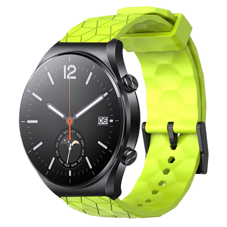 For Xiaomi MI Watch S1 22mm Football Pattern Solid Color Silicone Watch Band