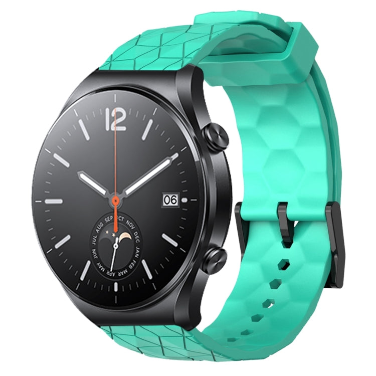 For Xiaomi MI Watch S1 22mm Football Pattern Solid Color Silicone Watch Band