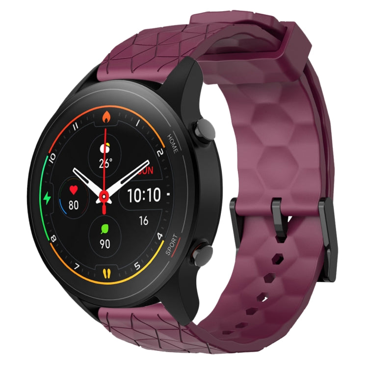 For Xiaomi MI Watch S1 Pro 22mm Football Pattern Solid Color Silicone Watch Band