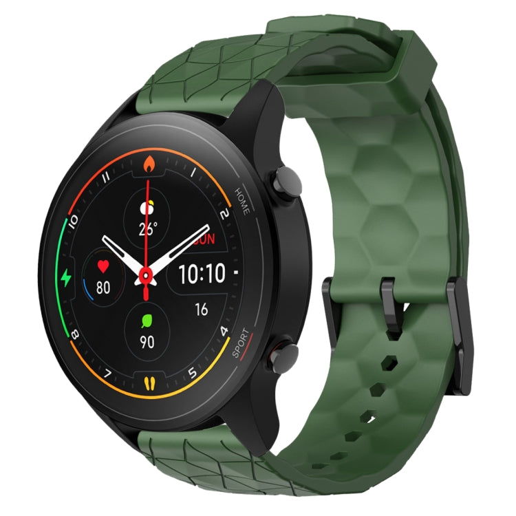For Xiaomi MI Watch S1 Pro 22mm Football Pattern Solid Color Silicone Watch Band