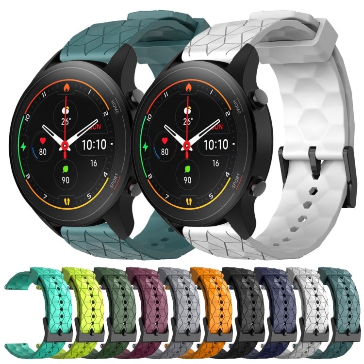 For Xiaomi MI Watch S1 Pro 22mm Football Pattern Solid Color Silicone Watch Band