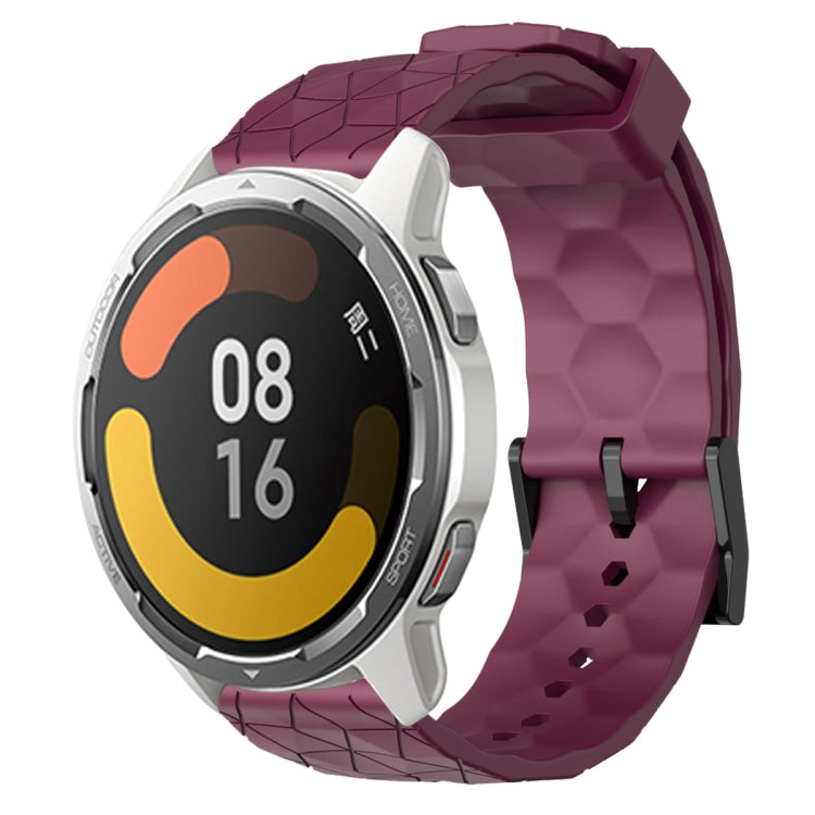 For Xiaomi MI Watch Color 2 22mm Football Pattern Solid Color Silicone Watch Band