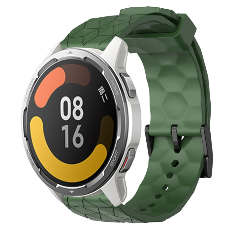 For Xiaomi MI Watch Color 2 22mm Football Pattern Solid Color Silicone Watch Band