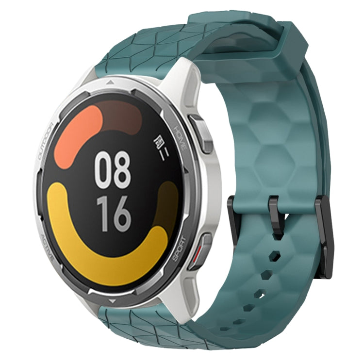For Xiaomi MI Watch Color 2 22mm Football Pattern Solid Color Silicone Watch Band