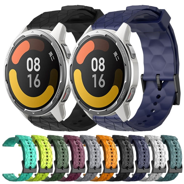 For Xiaomi MI Watch Color 2 22mm Football Pattern Solid Color Silicone Watch Band
