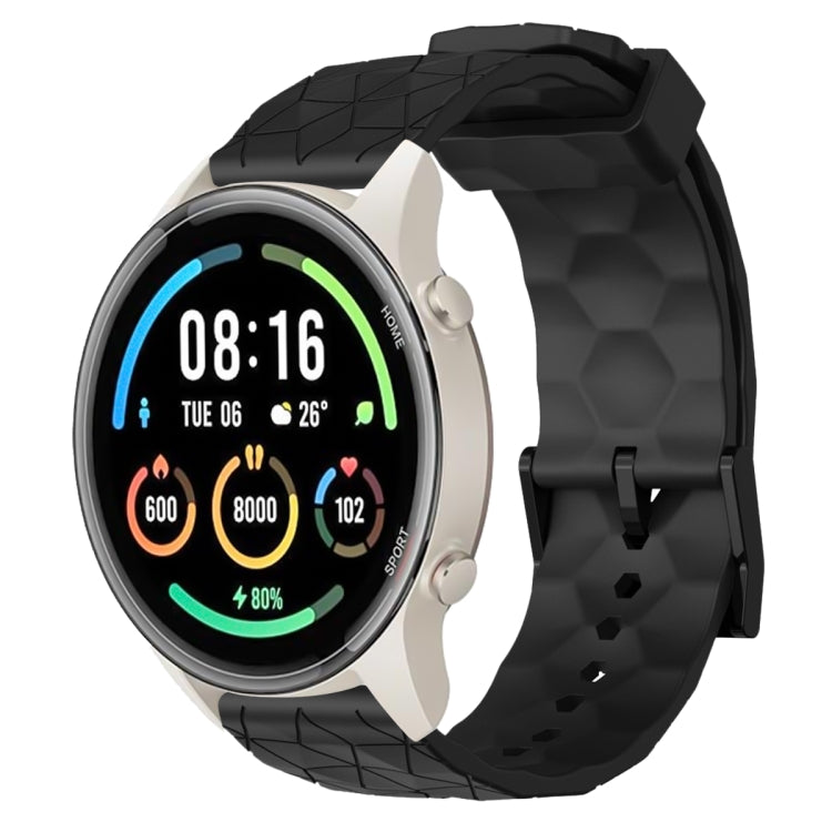 For Xiaomi MI Watch Sport 22mm Football Pattern Solid Color Silicone Watch Band