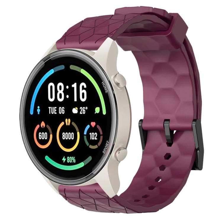 For Xiaomi MI Watch Sport 22mm Football Pattern Solid Color Silicone Watch Band