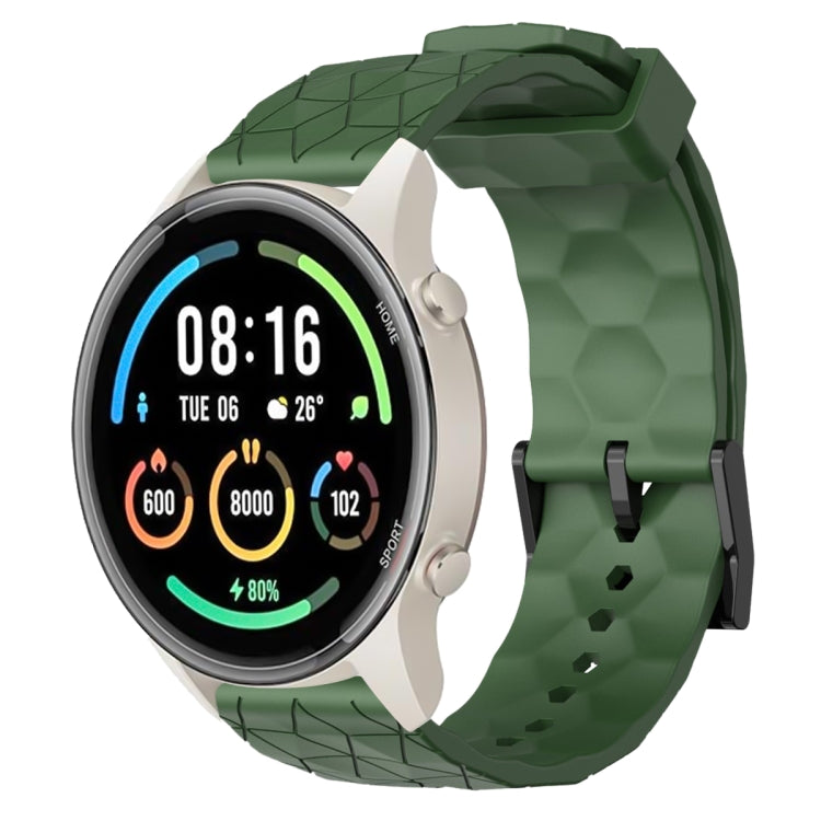 For Xiaomi MI Watch Sport 22mm Football Pattern Solid Color Silicone Watch Band