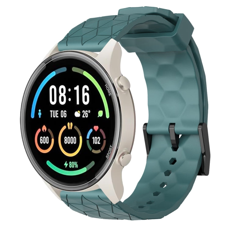 For Xiaomi MI Watch Sport 22mm Football Pattern Solid Color Silicone Watch Band