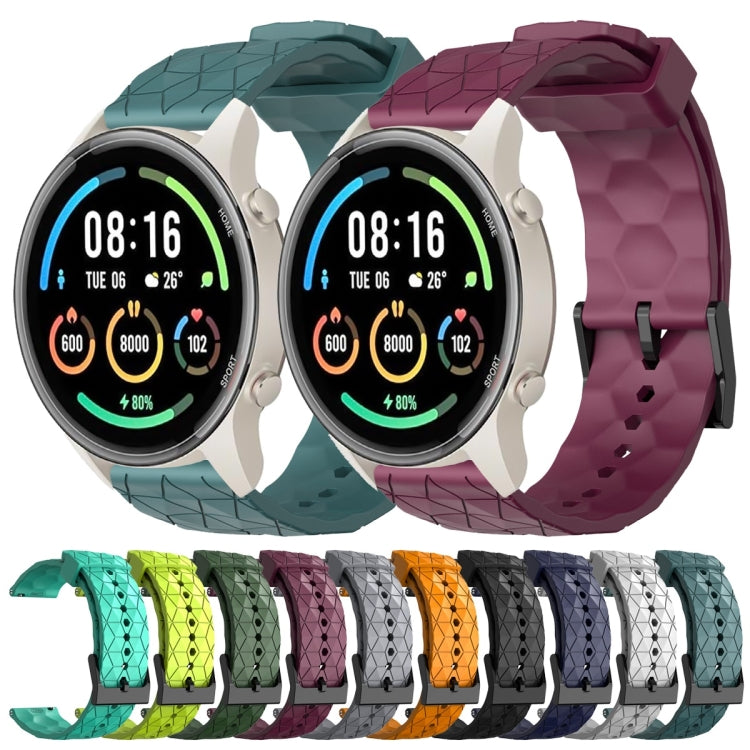 For Xiaomi MI Watch Sport 22mm Football Pattern Solid Color Silicone Watch Band