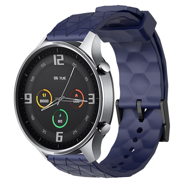 For Xiaomi MI Watch Color 22mm Football Pattern Solid Color Silicone Watch Band