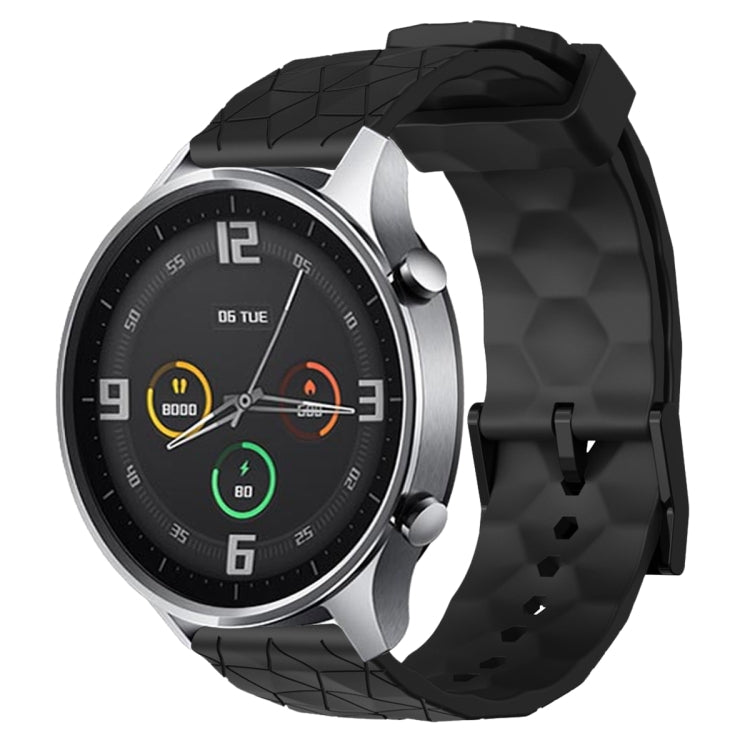 For Xiaomi MI Watch Color 22mm Football Pattern Solid Color Silicone Watch Band
