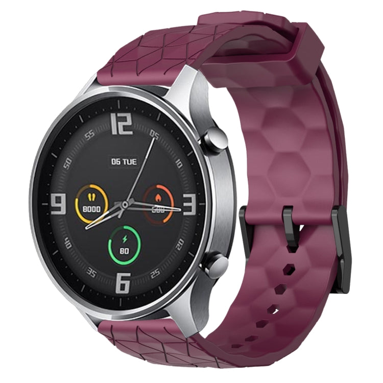 For Xiaomi MI Watch Color 22mm Football Pattern Solid Color Silicone Watch Band