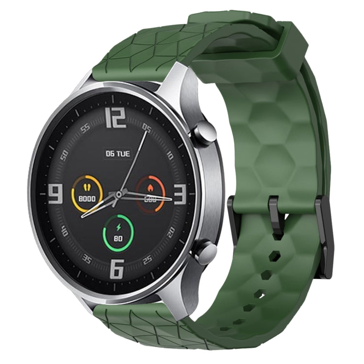 For Xiaomi MI Watch Color 22mm Football Pattern Solid Color Silicone Watch Band