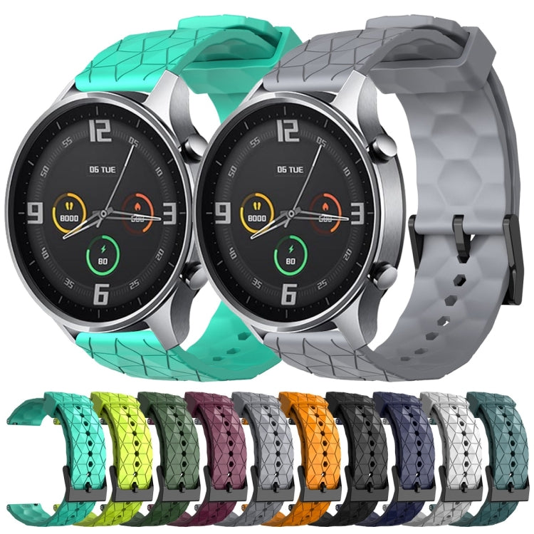 For Xiaomi MI Watch Color 22mm Football Pattern Solid Color Silicone Watch Band