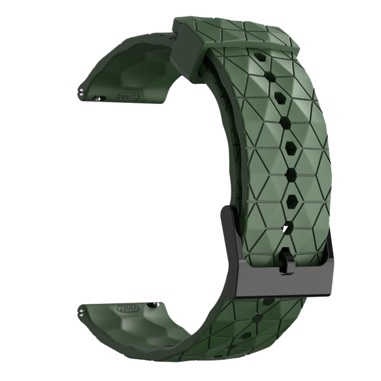 For Amazfit GTR 4 22mm Football Pattern Solid Color Silicone Watch Band