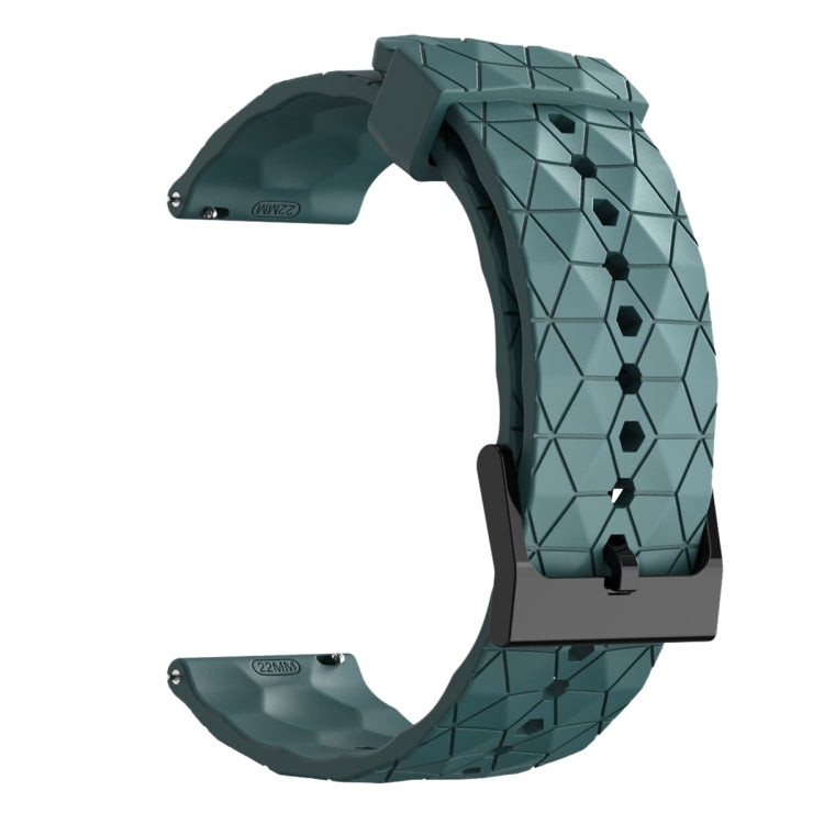 For Amazfit GTR 4 22mm Football Pattern Solid Color Silicone Watch Band