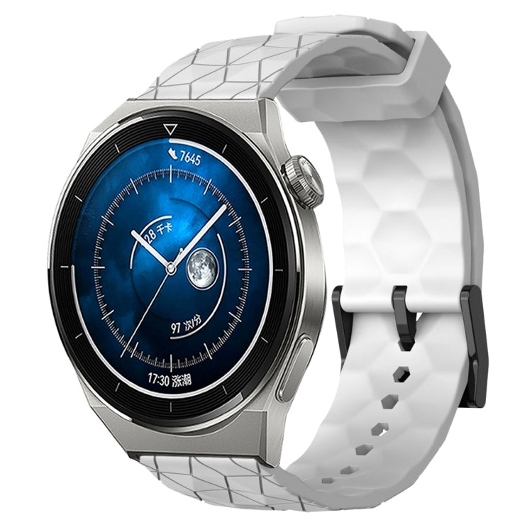 For Huawei Watch GT3 Pro 46mm 22mm Football Pattern Solid Color Silicone Watch Band