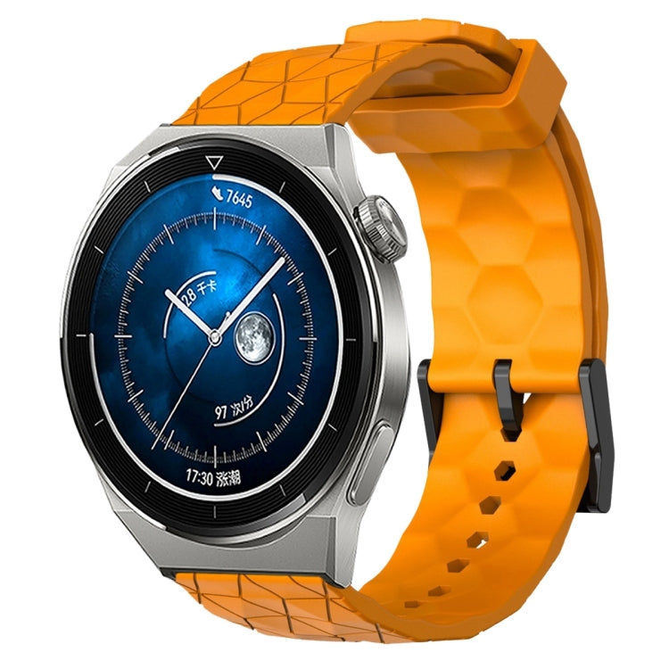 For Huawei Watch GT3 Pro 46mm 22mm Football Pattern Solid Color Silicone Watch Band