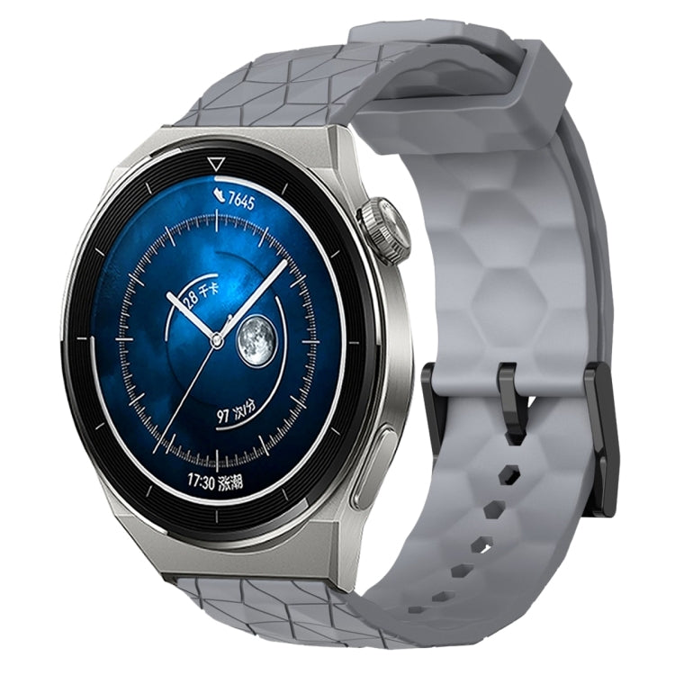 For Huawei Watch GT3 Pro 46mm 22mm Football Pattern Solid Color Silicone Watch Band