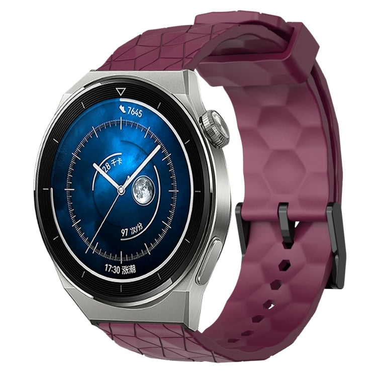 For Huawei Watch GT3 Pro 46mm 22mm Football Pattern Solid Color Silicone Watch Band