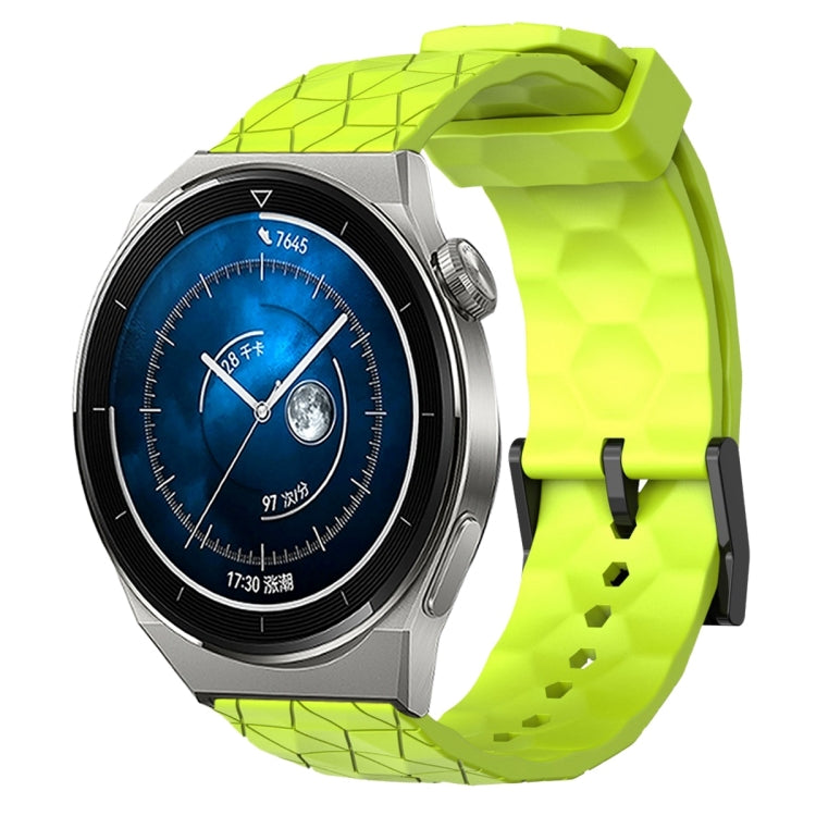 For Huawei Watch GT3 Pro 46mm 22mm Football Pattern Solid Color Silicone Watch Band