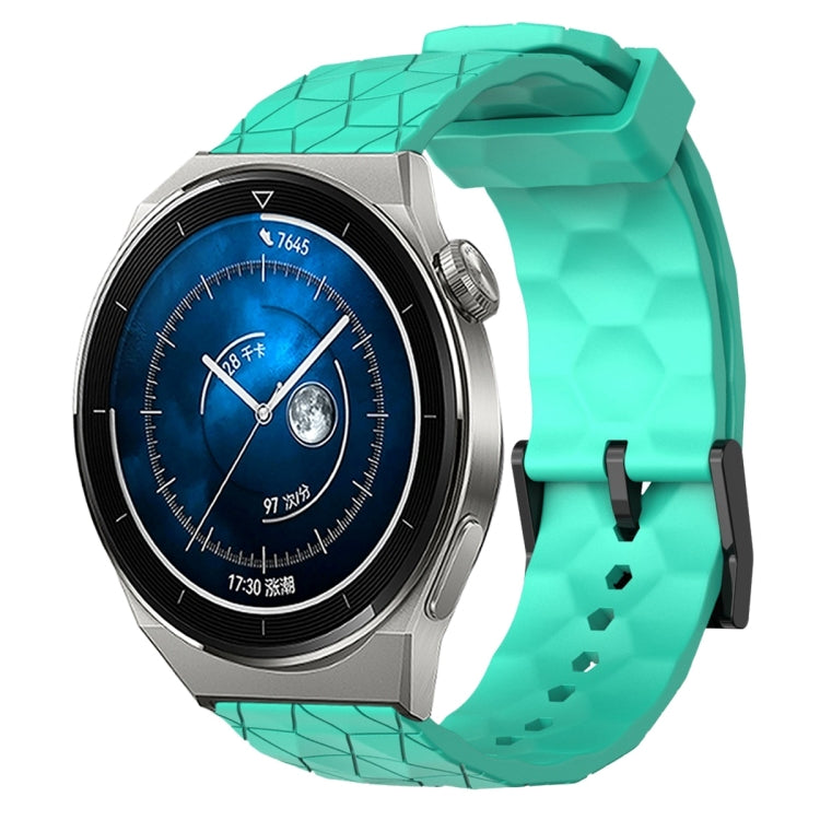 For Huawei Watch GT3 Pro 46mm 22mm Football Pattern Solid Color Silicone Watch Band