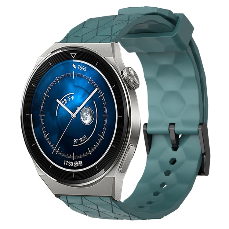 For Huawei Watch GT3 Pro 46mm 22mm Football Pattern Solid Color Silicone Watch Band