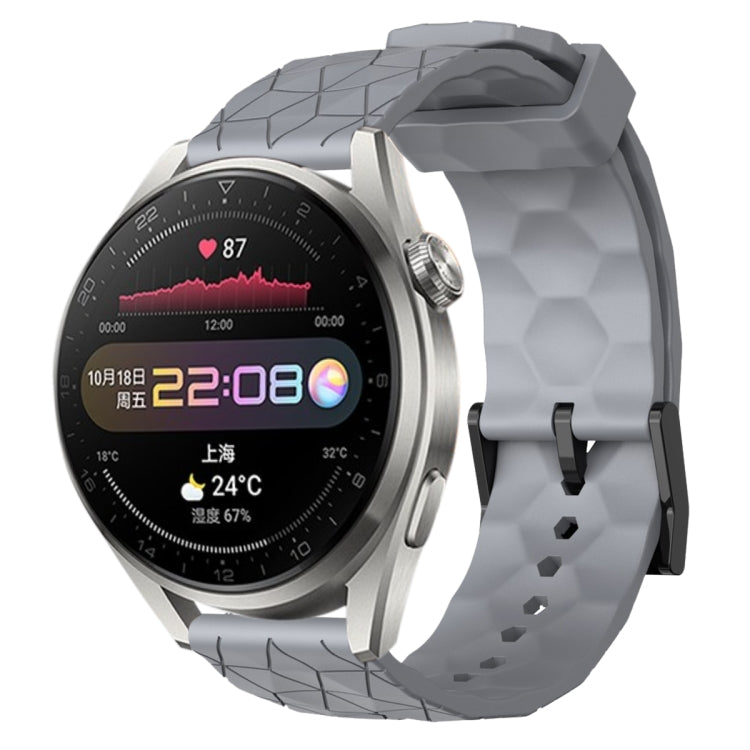 For Huawei Watch 3 Pro 22mm Football Pattern Solid Color Silicone Watch Band