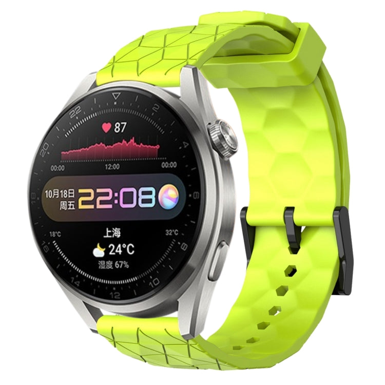 For Huawei Watch 3 Pro 22mm Football Pattern Solid Color Silicone Watch Band