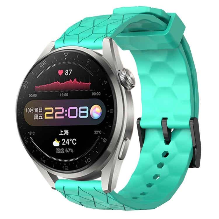 For Huawei Watch 3 Pro 22mm Football Pattern Solid Color Silicone Watch Band