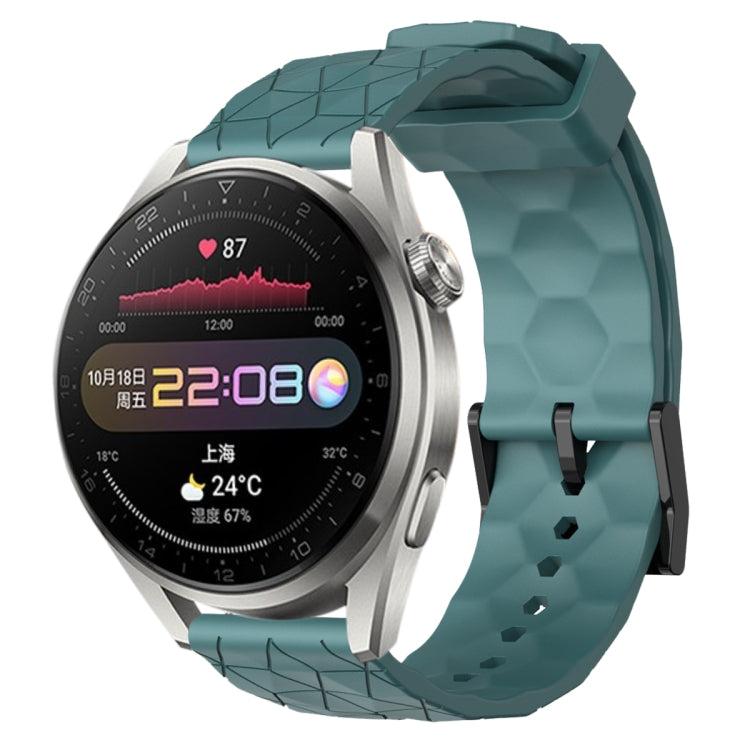 For Huawei Watch 3 Pro 22mm Football Pattern Solid Color Silicone Watch Band