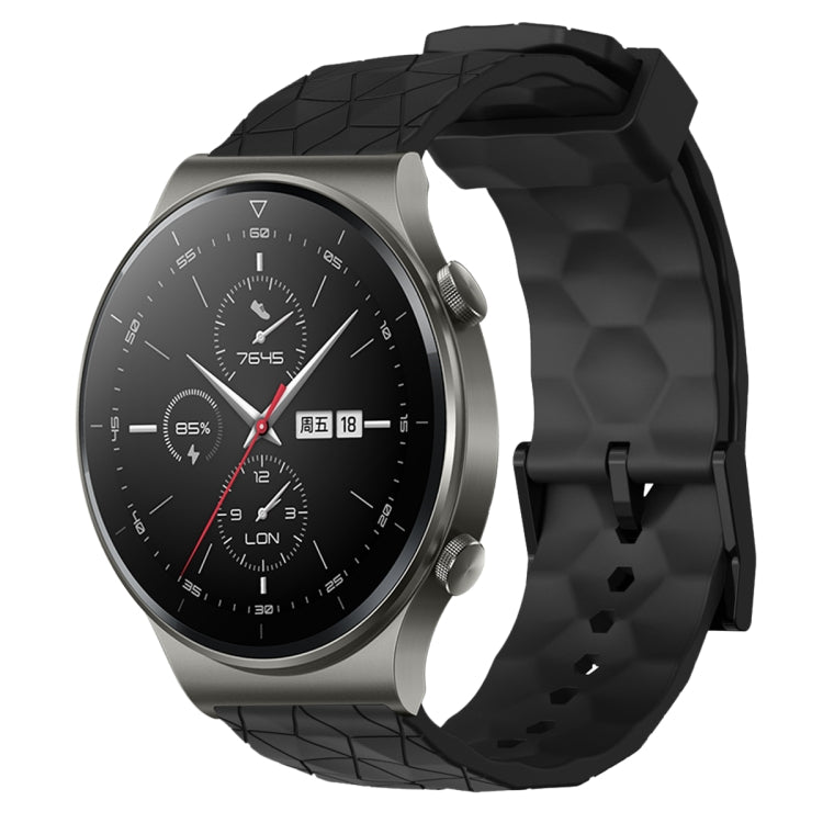 For Huawei GT2 Pro 22mm Football Pattern Solid Color Silicone Watch Band