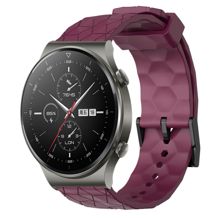 For Huawei GT2 Pro 22mm Football Pattern Solid Color Silicone Watch Band