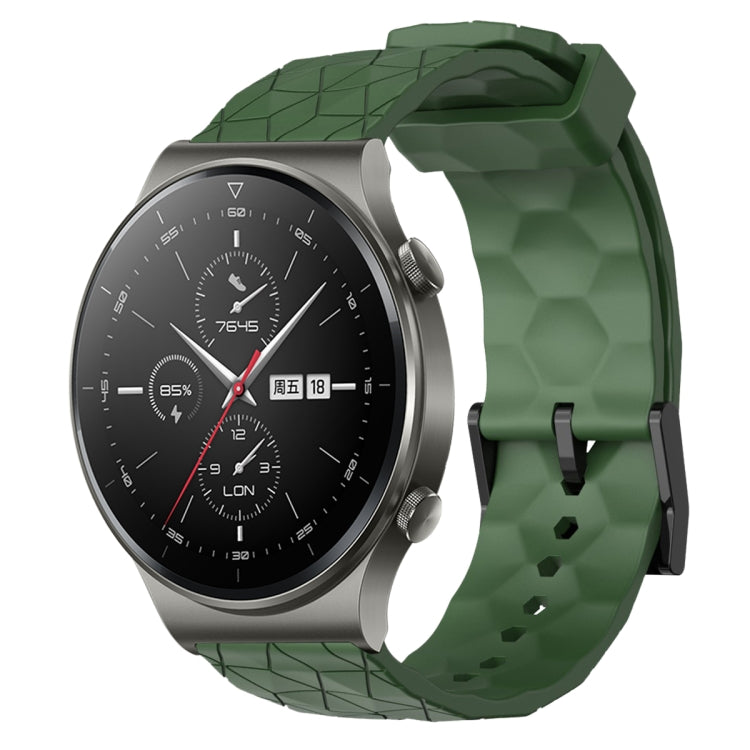 For Huawei GT2 Pro 22mm Football Pattern Solid Color Silicone Watch Band