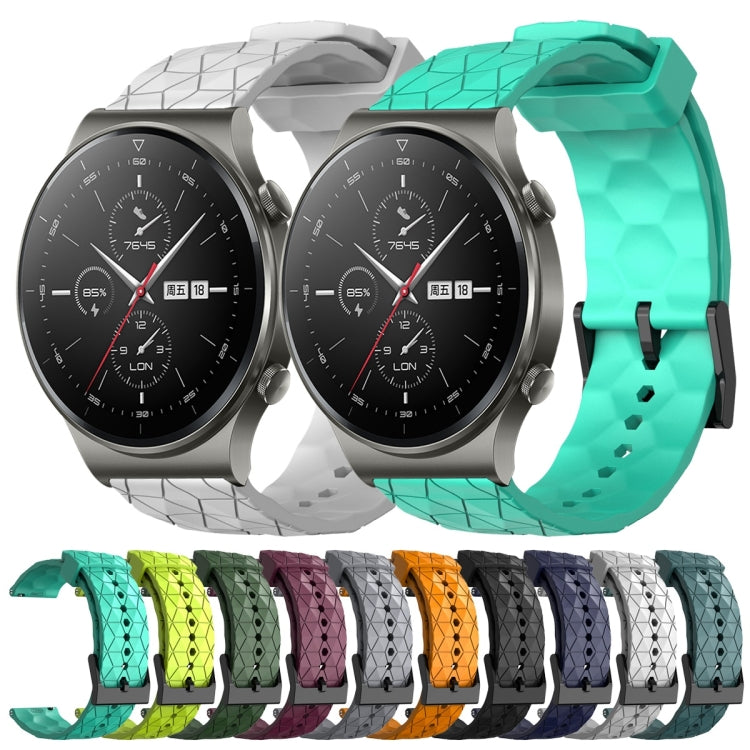 For Huawei GT2 Pro 22mm Football Pattern Solid Color Silicone Watch Band