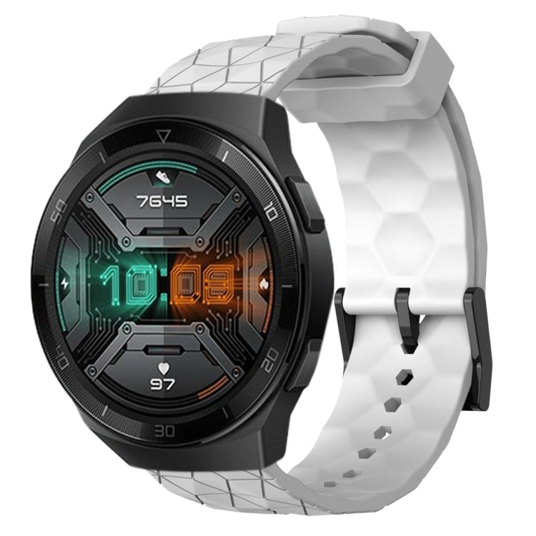 For Huawei Watch GT 2E 22mm Football Pattern Solid Color Silicone Watch Band