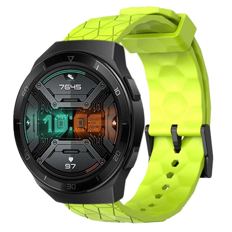For Huawei Watch GT 2E 22mm Football Pattern Solid Color Silicone Watch Band