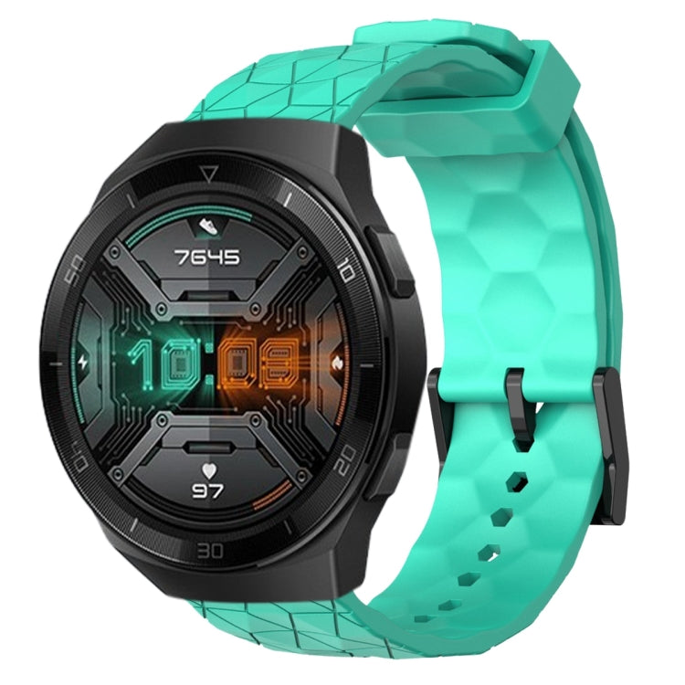 For Huawei Watch GT 2E 22mm Football Pattern Solid Color Silicone Watch Band
