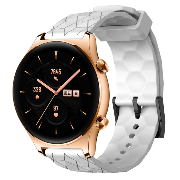 For Honor Watch GS 3 22mm Football Pattern Solid Color Silicone Watch Band