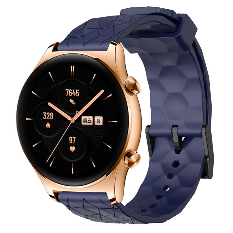 For Honor Watch GS 3 22mm Football Pattern Solid Color Silicone Watch Band