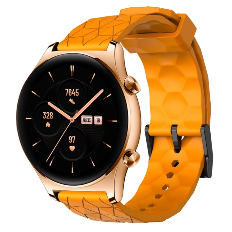 For Honor Watch GS 3 22mm Football Pattern Solid Color Silicone Watch Band