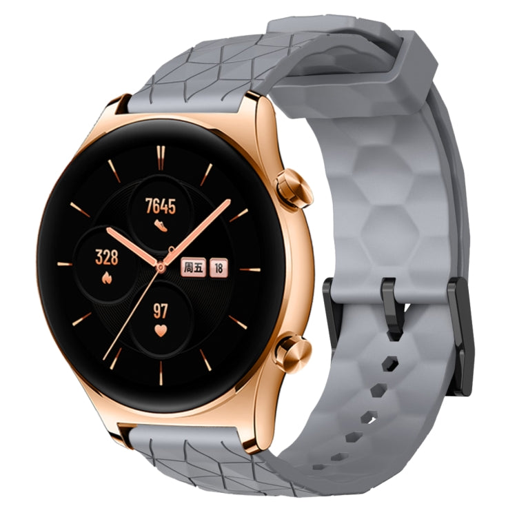 For Honor Watch GS 3 22mm Football Pattern Solid Color Silicone Watch Band