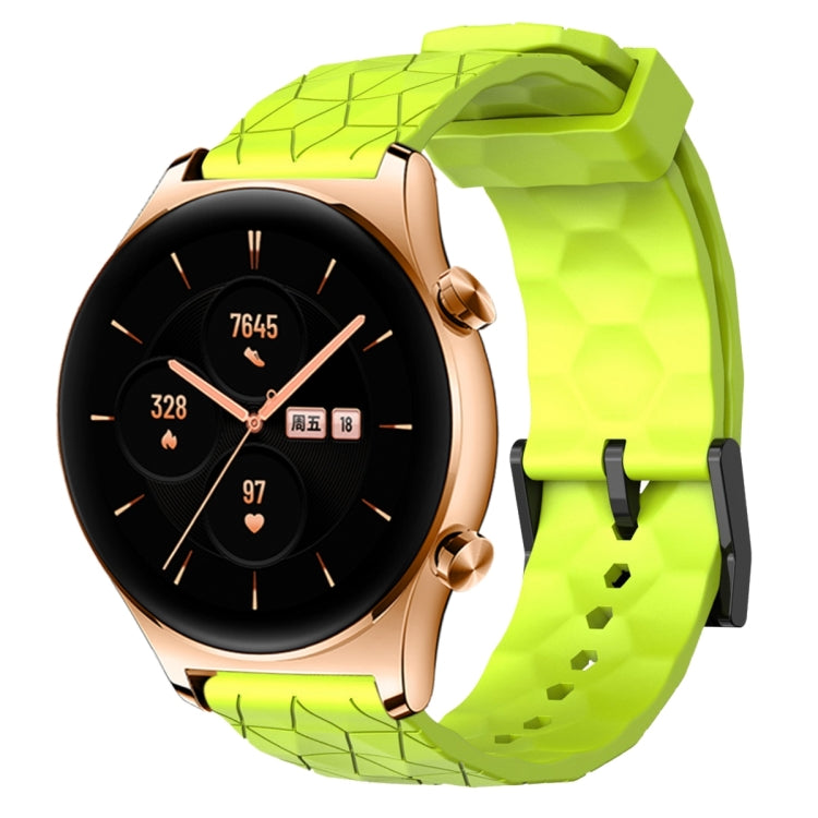 For Honor Watch GS 3 22mm Football Pattern Solid Color Silicone Watch Band