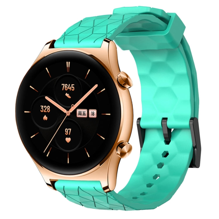 For Honor Watch GS 3 22mm Football Pattern Solid Color Silicone Watch Band