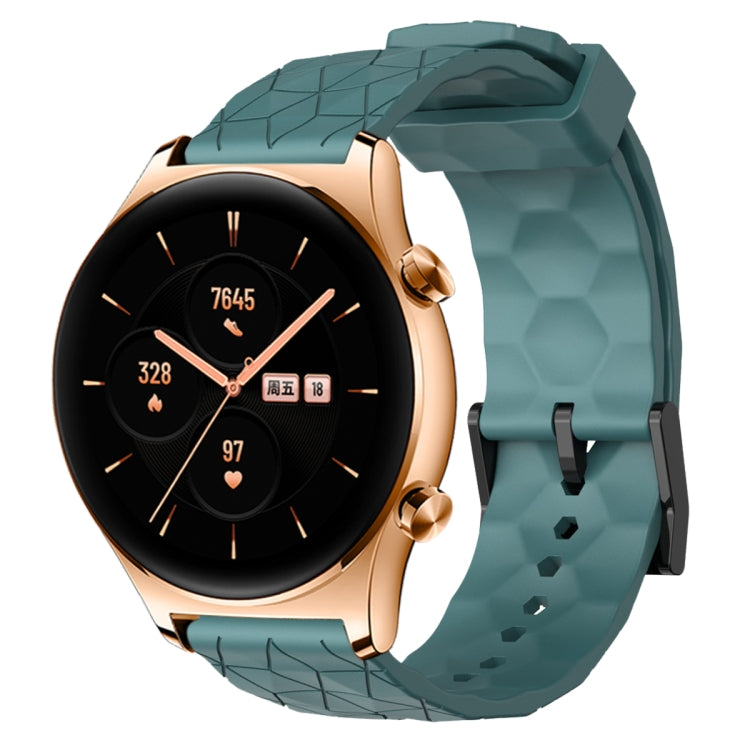 For Honor Watch GS 3 22mm Football Pattern Solid Color Silicone Watch Band
