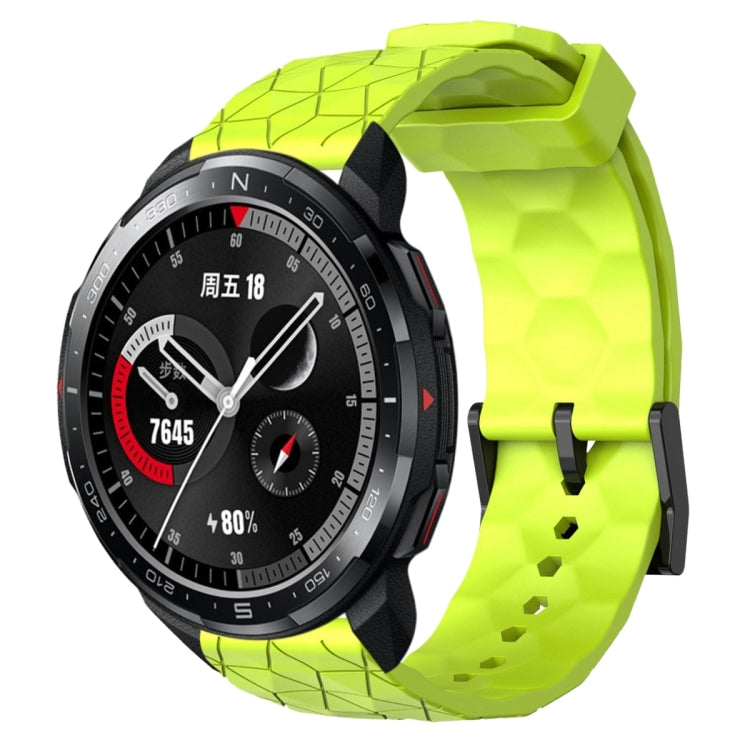 For Honor Watch GS Pro 22mm Football Pattern Solid Color Silicone Watch Band