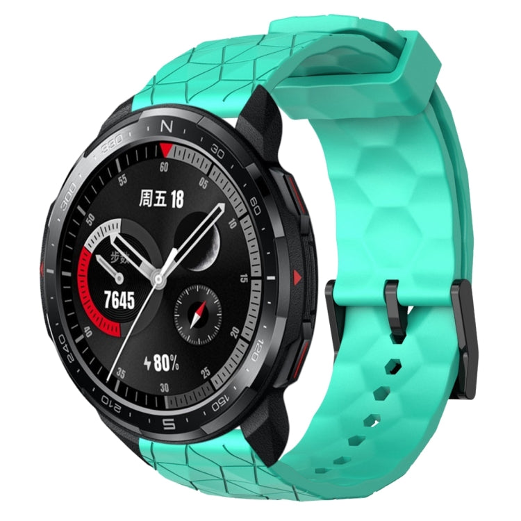For Honor Watch GS Pro 22mm Football Pattern Solid Color Silicone Watch Band